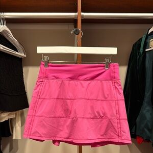 EUC Lululemon Pace Revival Mid Rise Skirt LONG Sonic pink Size 4